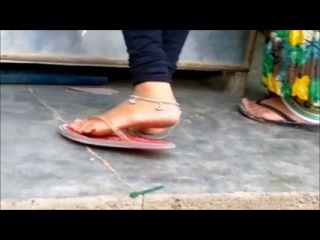 candid indian shoeplay